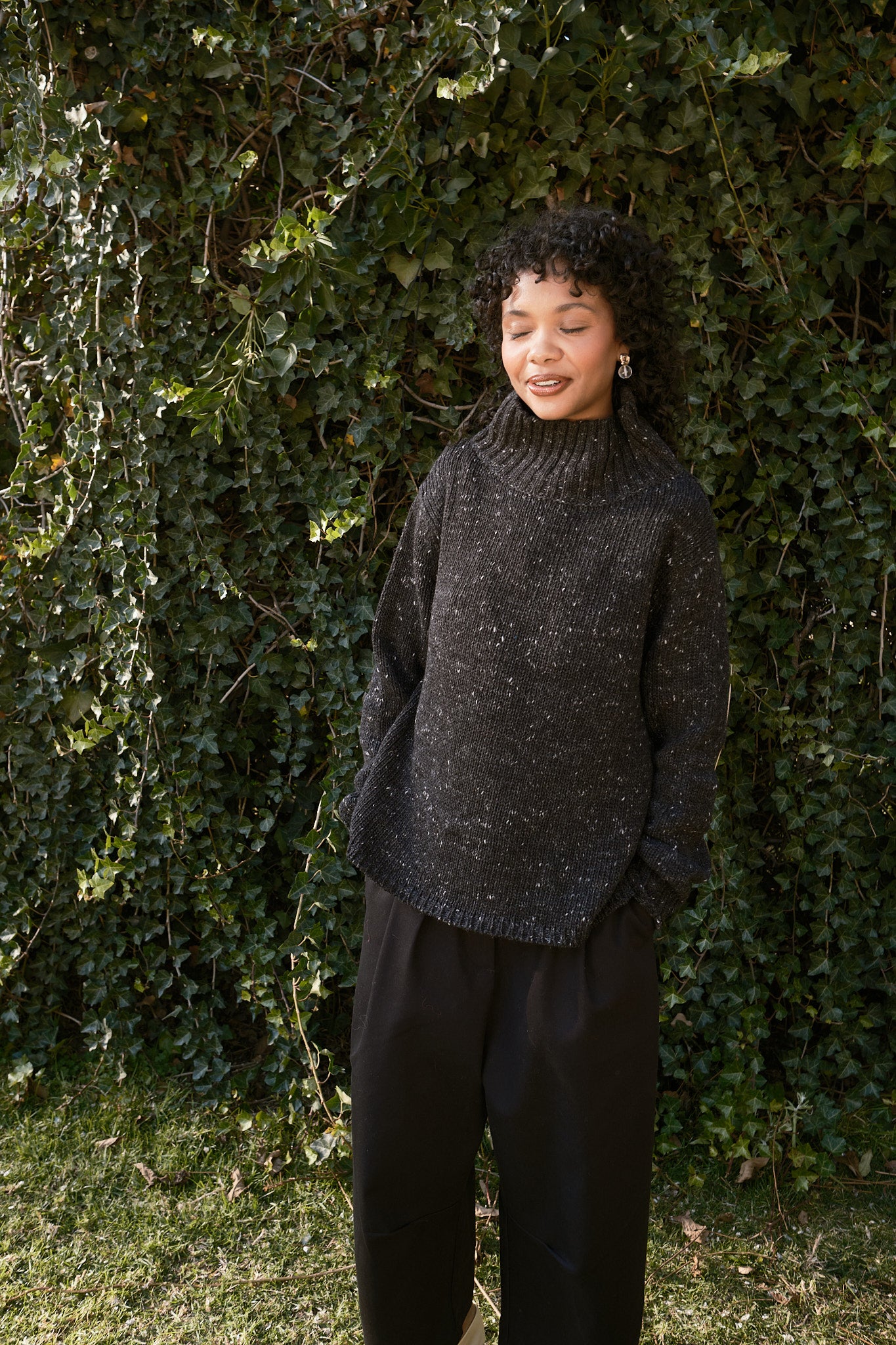 Silas Funnel Neck Pullover - Stone