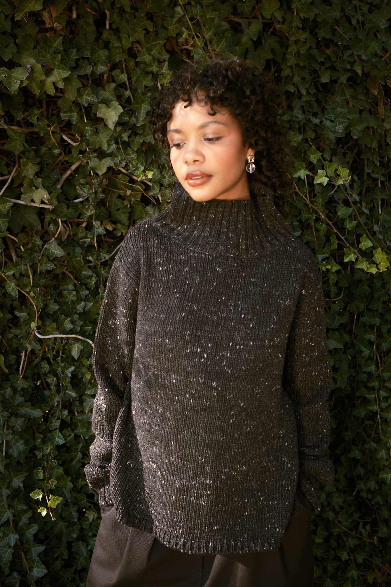 Silas Funnel Neck Pullover - Stone