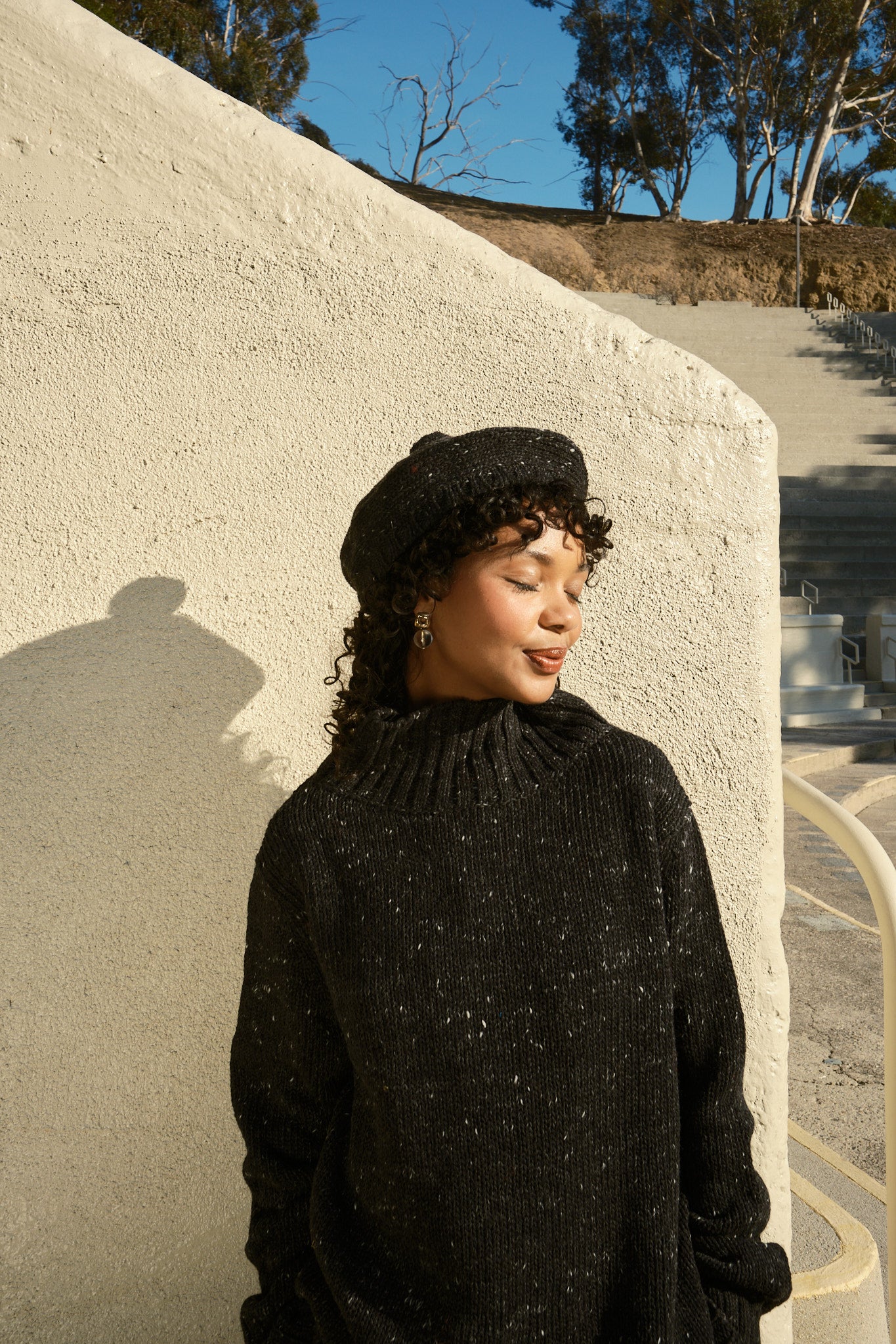 Silas Funnel Neck Pullover - Stone, view 5