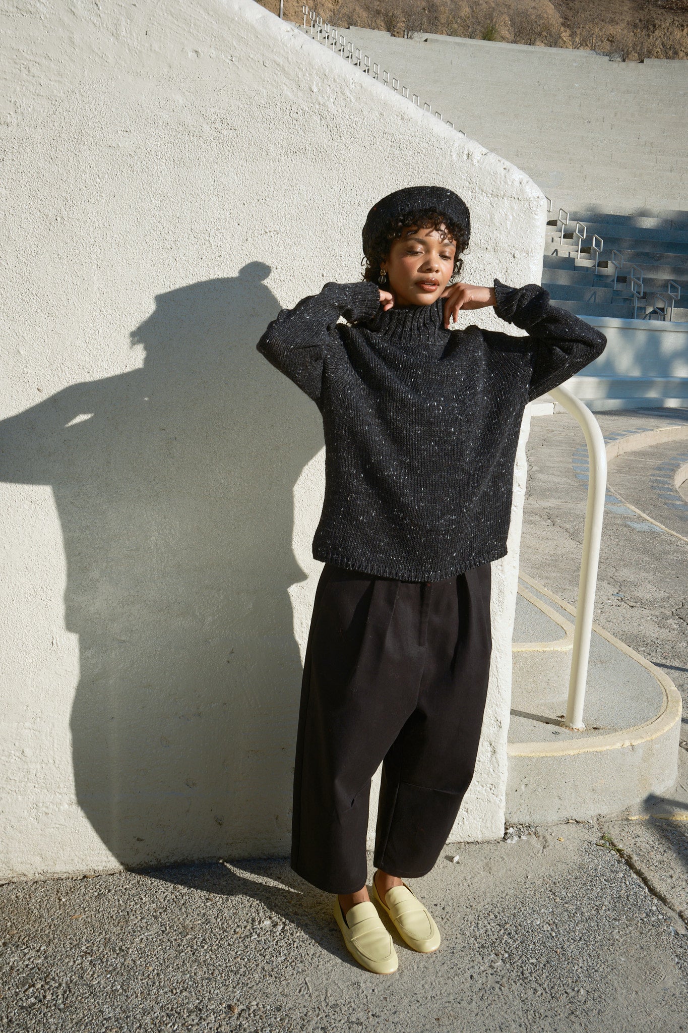 Silas Funnel Neck Pullover - Stone