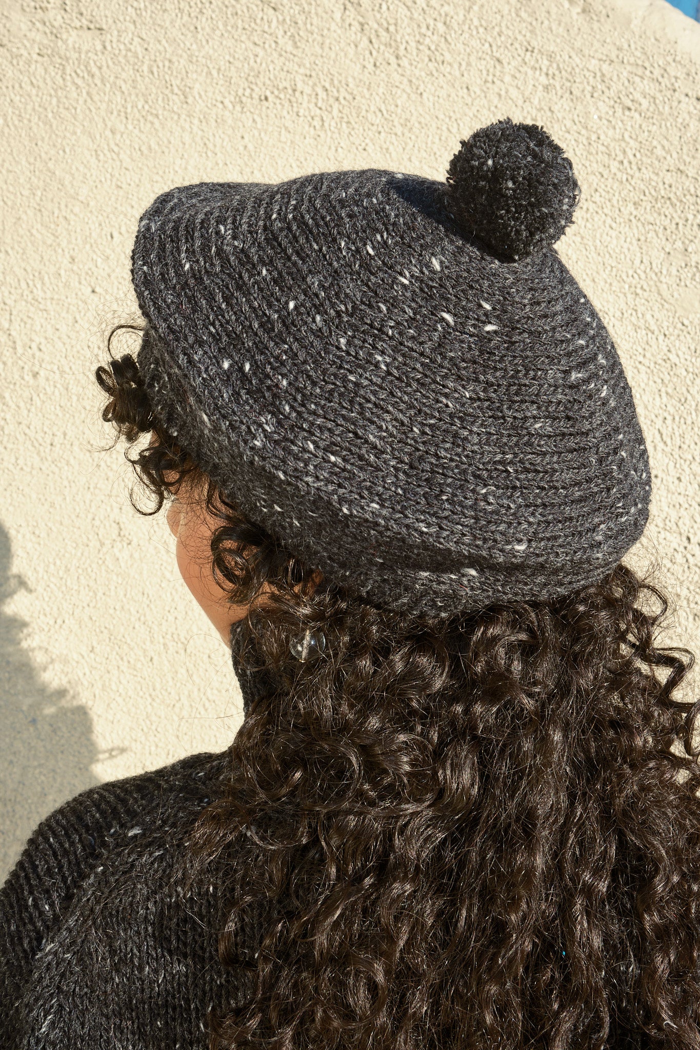 Pom Pom Beret - Stone