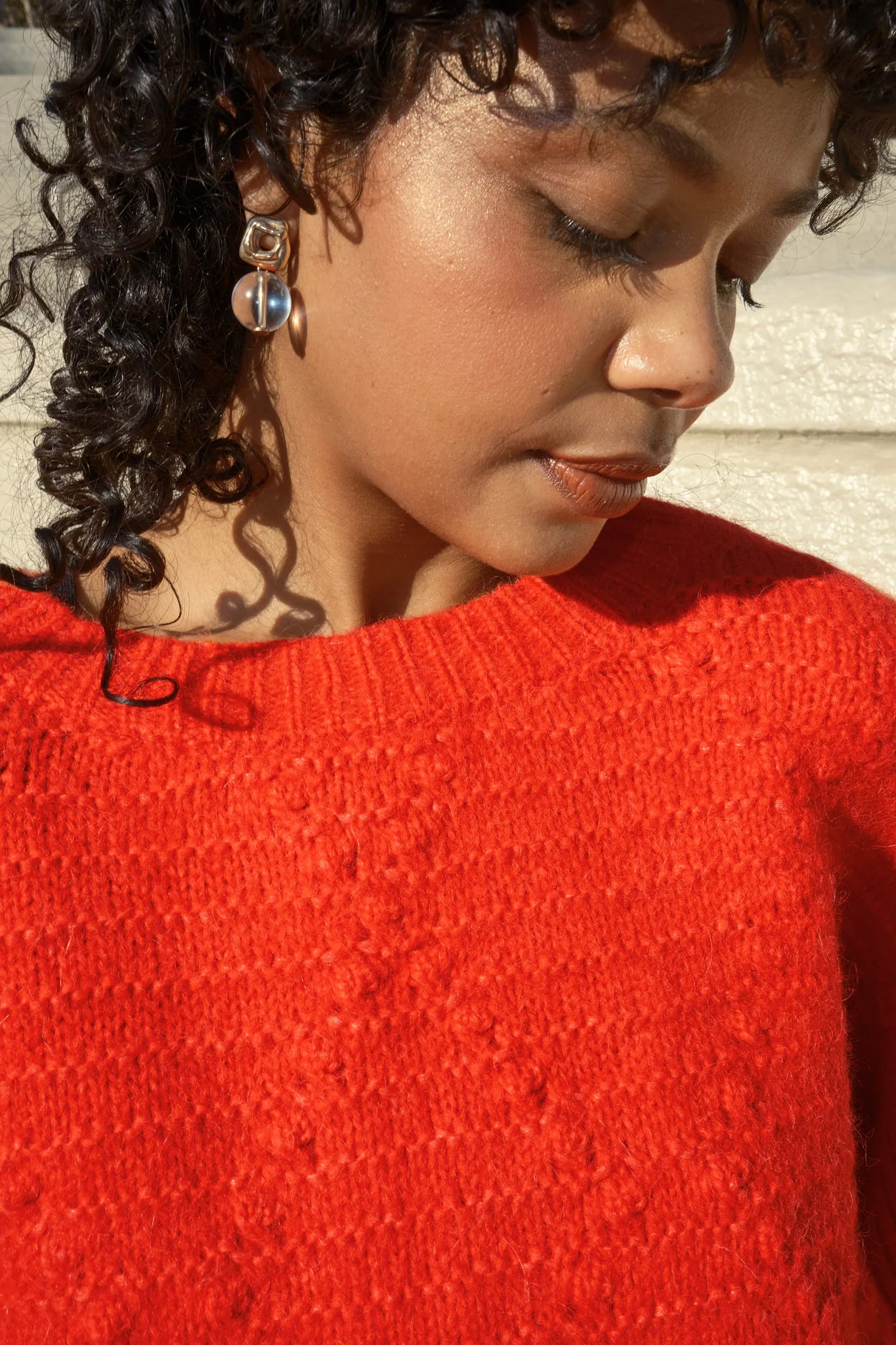 Saskia Cable Pullover - Habanero