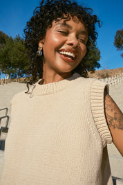 Shape Cotton Vest - Oatmeal