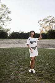 Florida Woman Appliqué Dress - Black Floral
