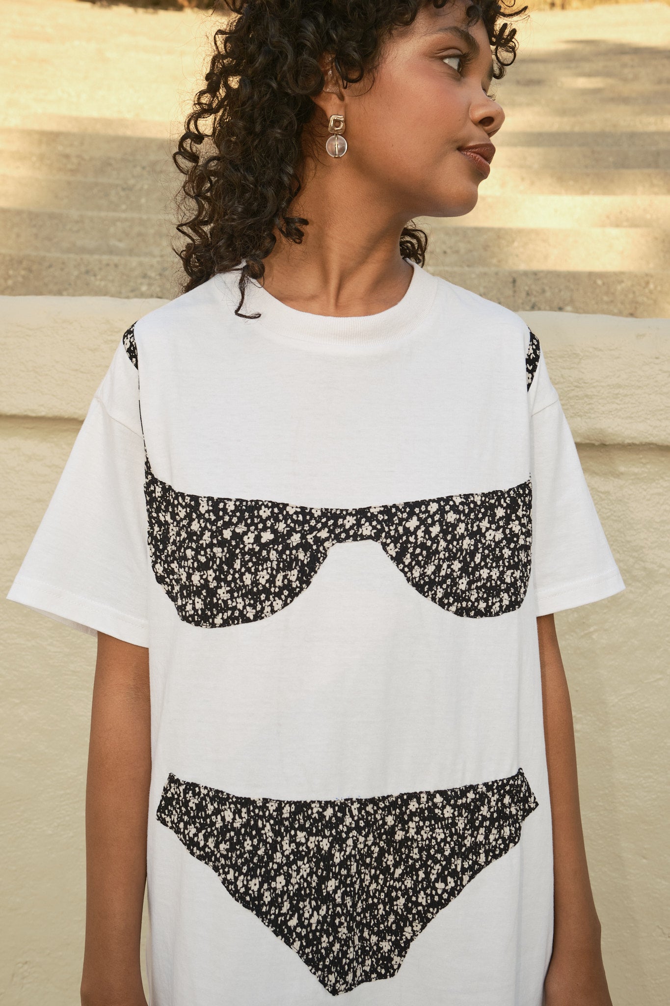 Florida Woman Appliqué Dress - Black Floral