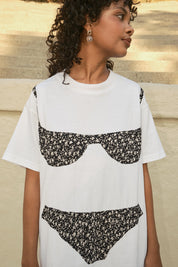 Florida Woman Appliqué Dress - Black Floral