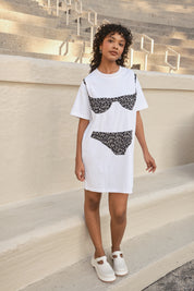 Florida Woman Appliqué Dress - Black Floral