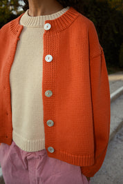 Shiloh Cotton Cardigan - Coral