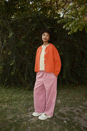 Shiloh Cotton Cardigan - Coral