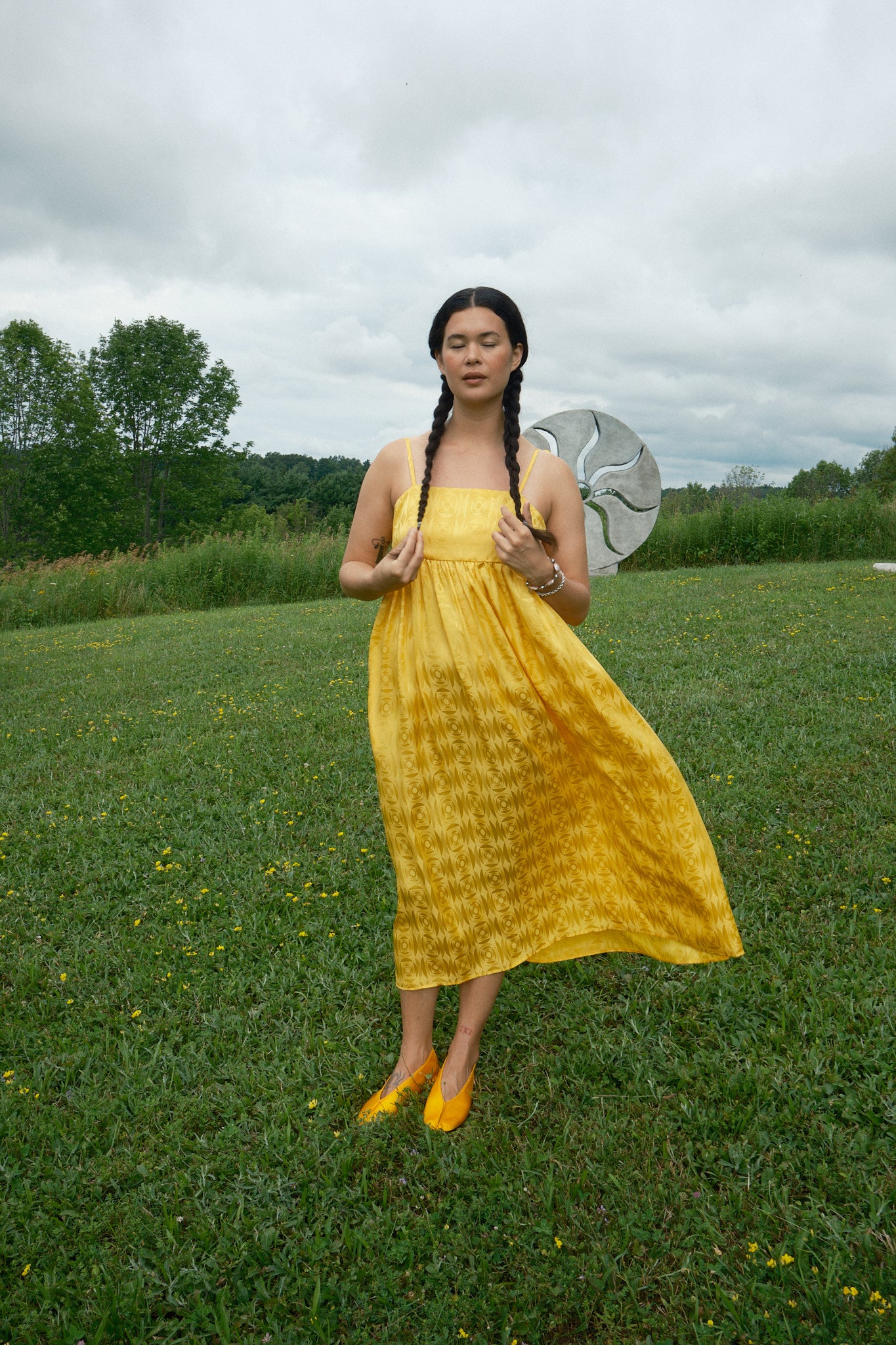 Nikki Chasin Seraphina Tank Dress, In Marigold, Size Small