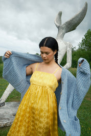Sybil Ribbed Cardigan - Powder