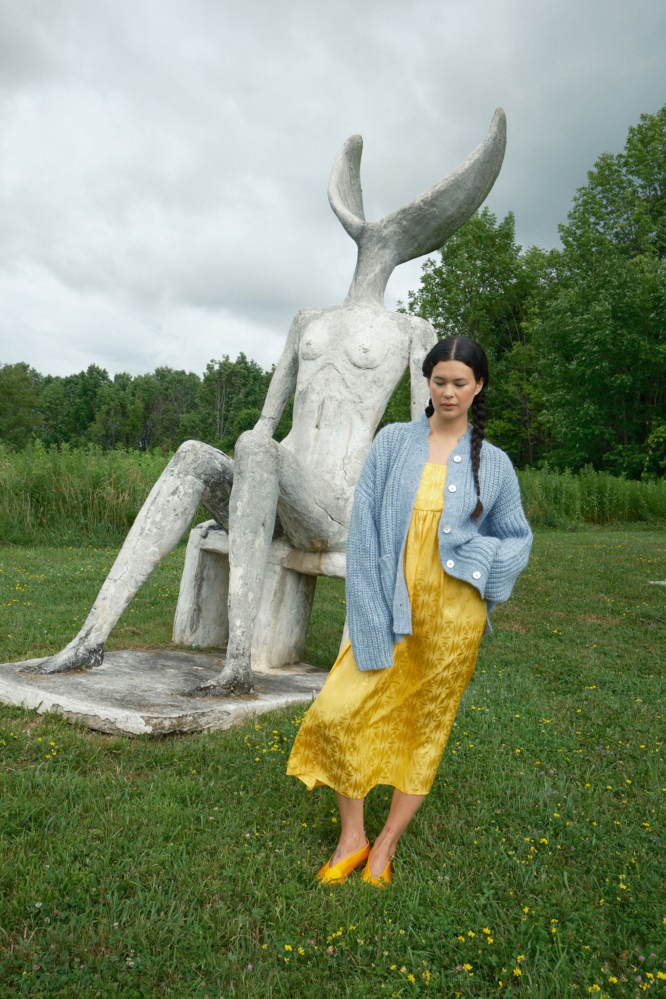 Sybil Ribbed Cardigan - Powder