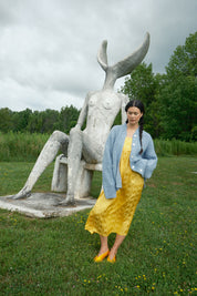 Sybil Ribbed Cardigan - Powder