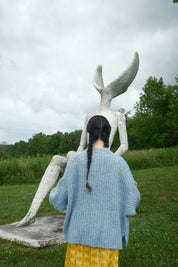 Sybil Ribbed Cardigan - Powder