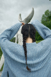 Sybil Ribbed Cardigan - Powder