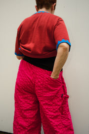 Chef Pant - Beetroot Seersucker
