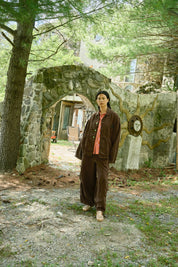 Forager Coat - Chocolate Linen