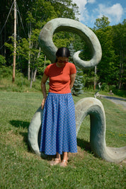 Nikki Chasin x The House That Lars Built Play Skirt in Cobalt Karin Floral