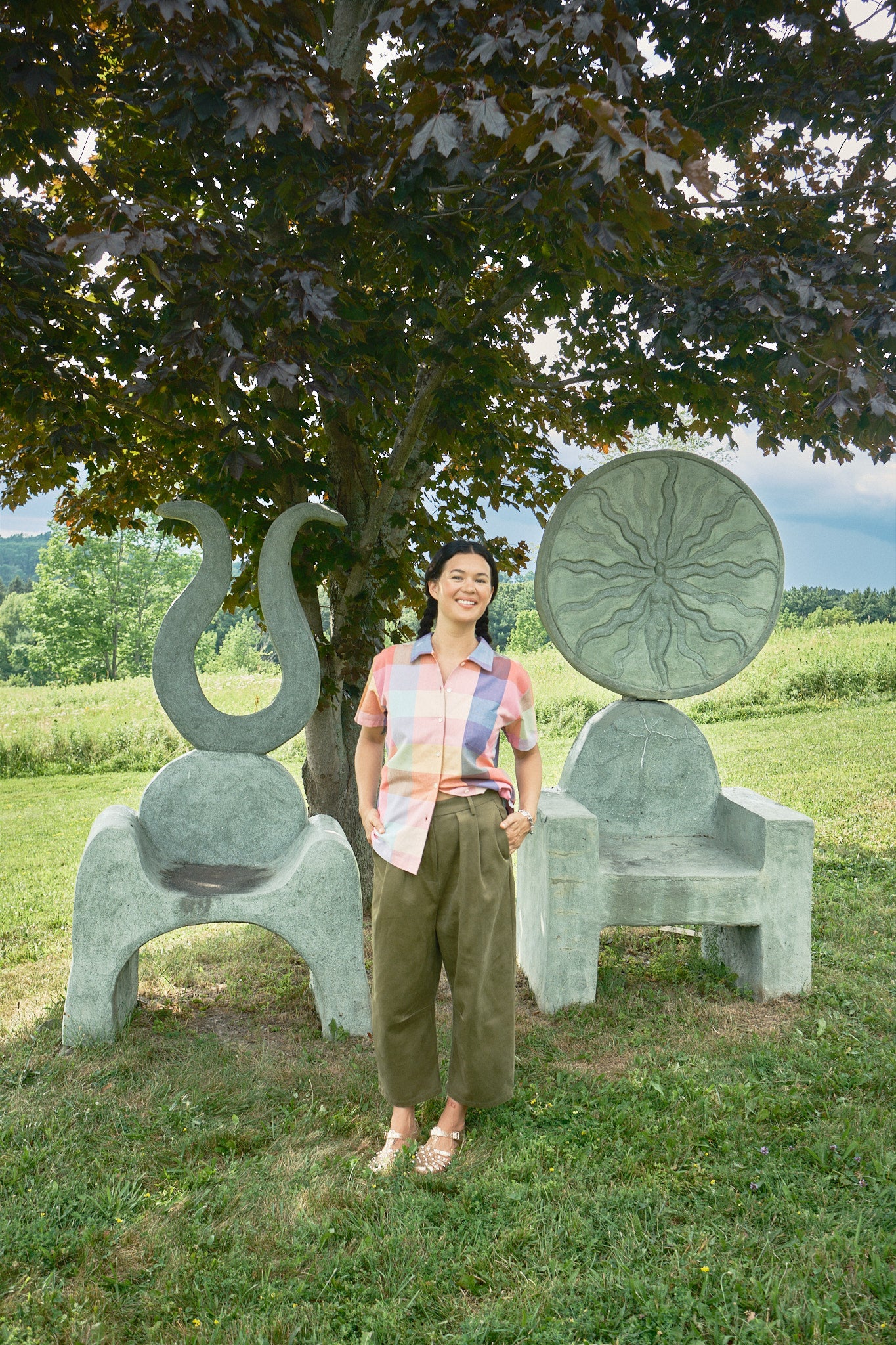 Nikki Chasin x The House That Lars Built Dylan Shirt in Midsommar Plaid
