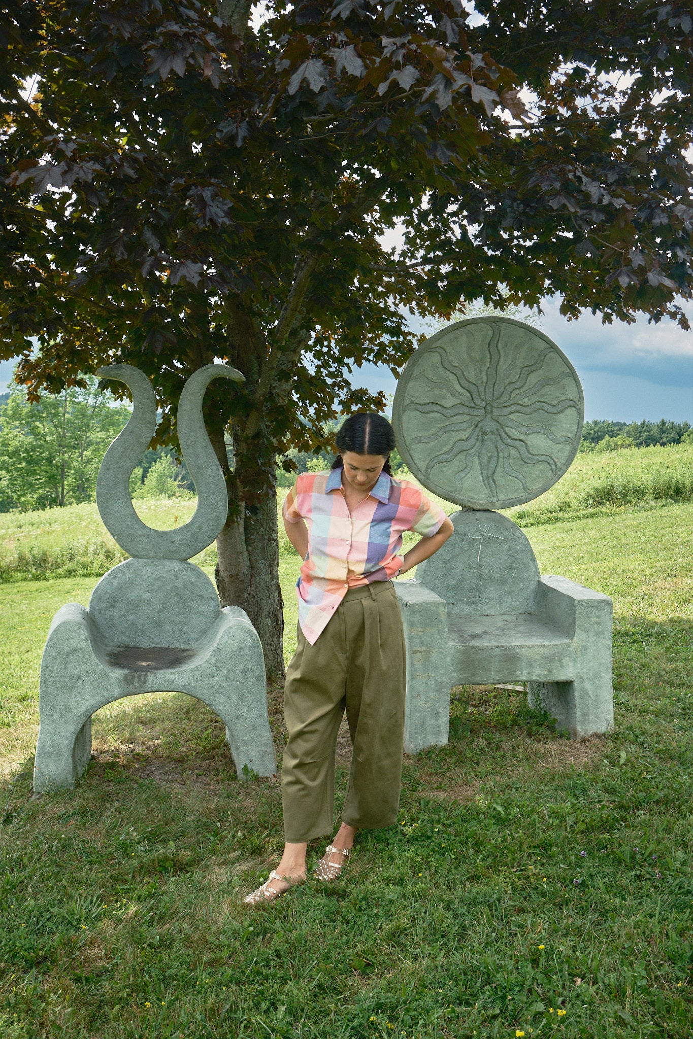 Nikki Chasin x The House That Lars Built Dylan Shirt in Midsommar Plaid
