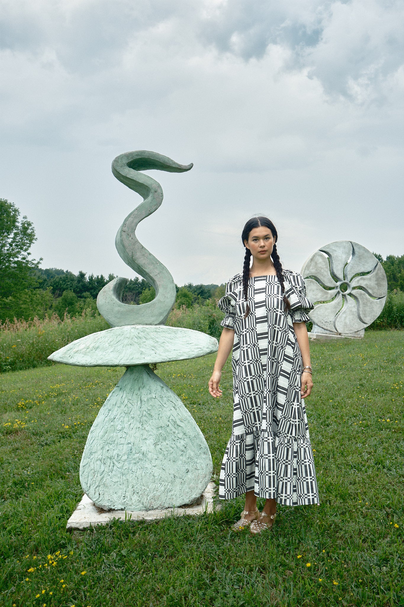 Nikki Chasin x The House That Lars Built Zoom Dress in Licorice Astrid Weave