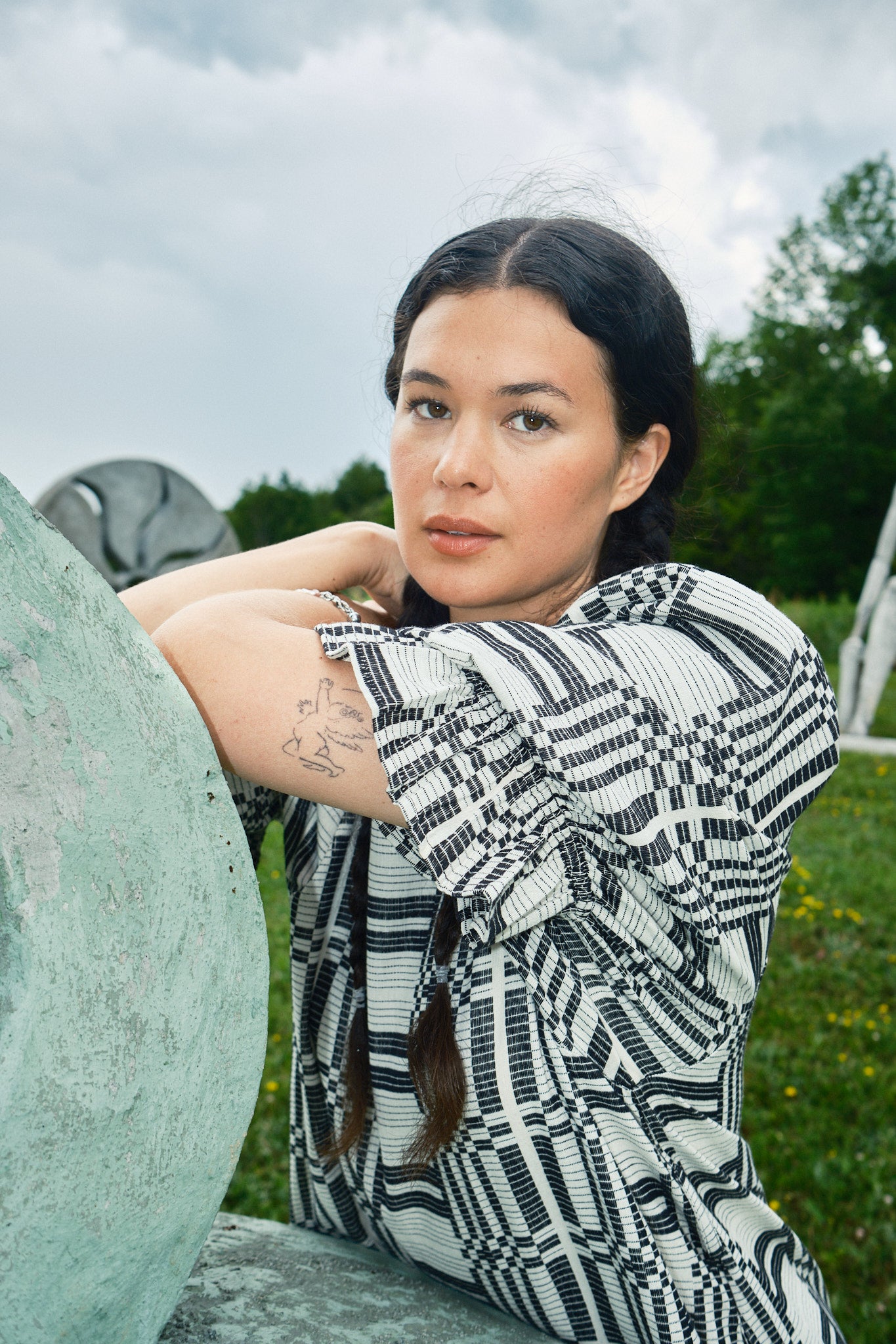 Nikki Chasin x The House That Lars Built Zoom Dress in Licorice Astrid Weave