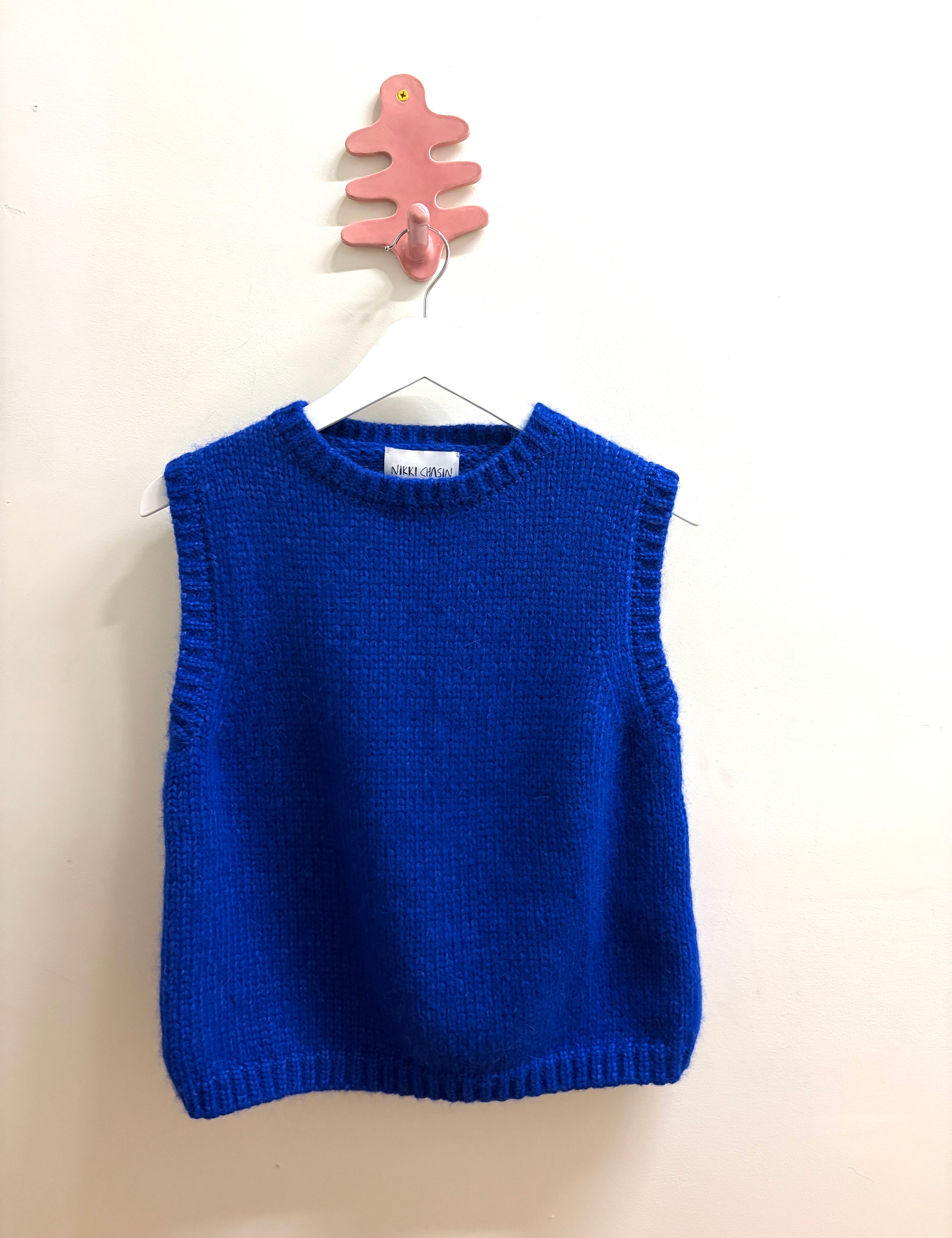 Sabine Alpaca Sweater Vest - Cobalt