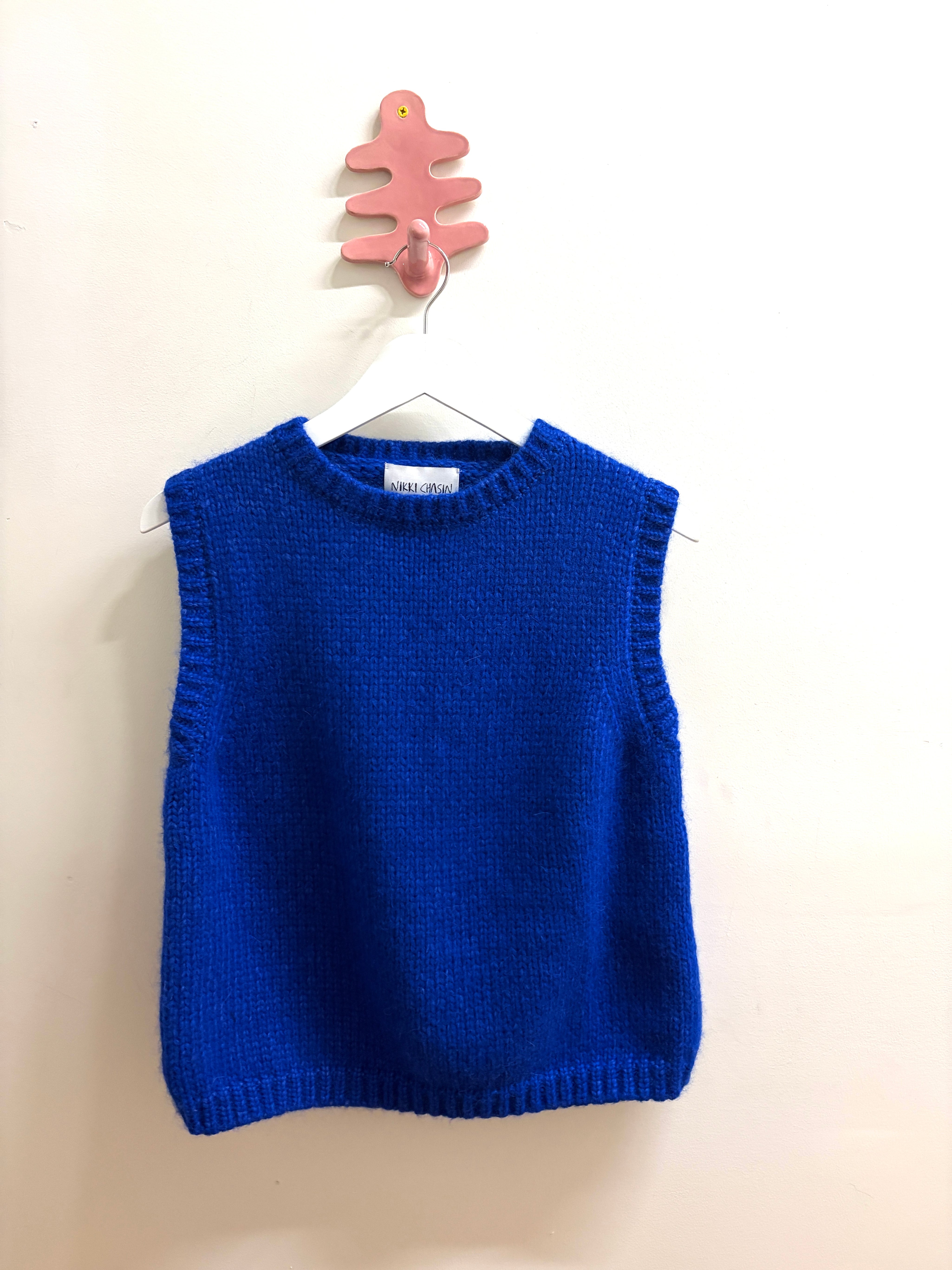 Sabine Alpaca Sweater Vest - Cobalt