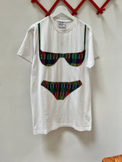 Florida Woman Appliqué Dress - Rainbow Grid