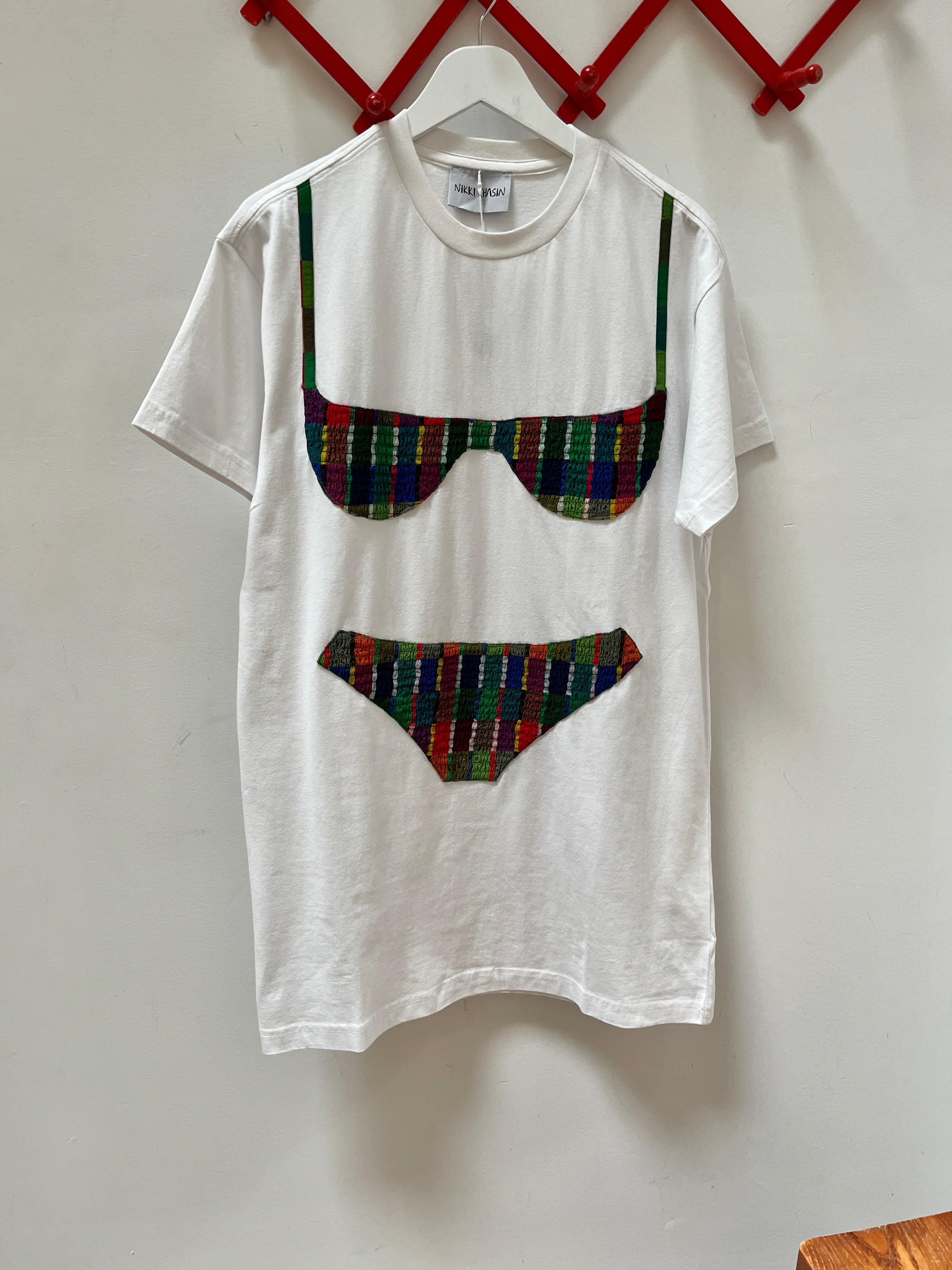 Florida Woman Appliqué Dress - Rainbow Grid