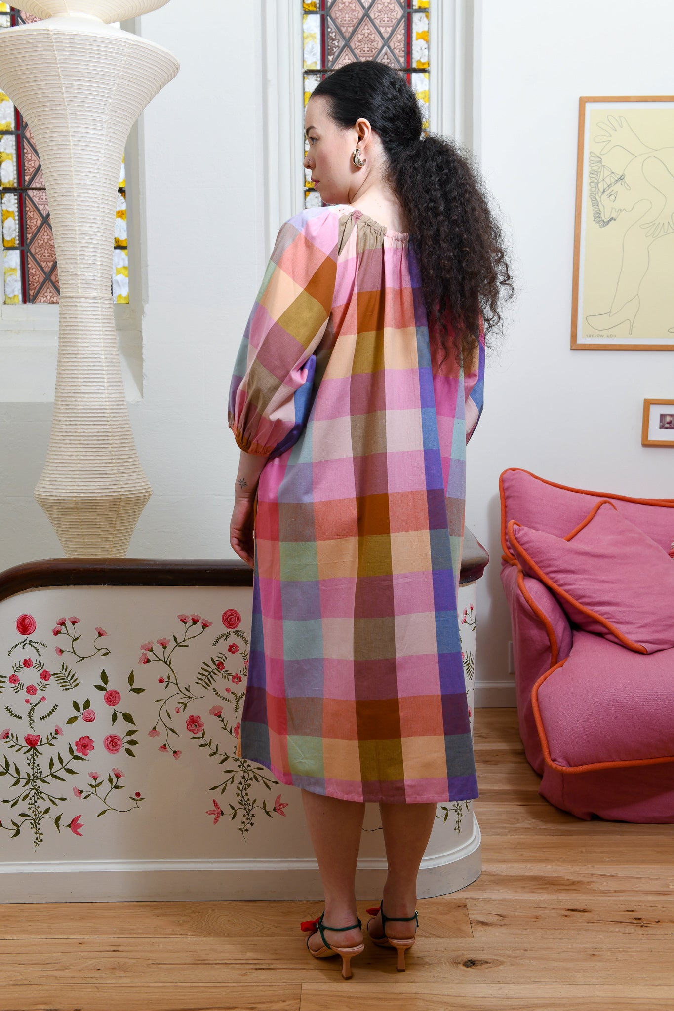 Nikki Chasin x The House That Lars Built Ballad Dress in Midsommar Plaid