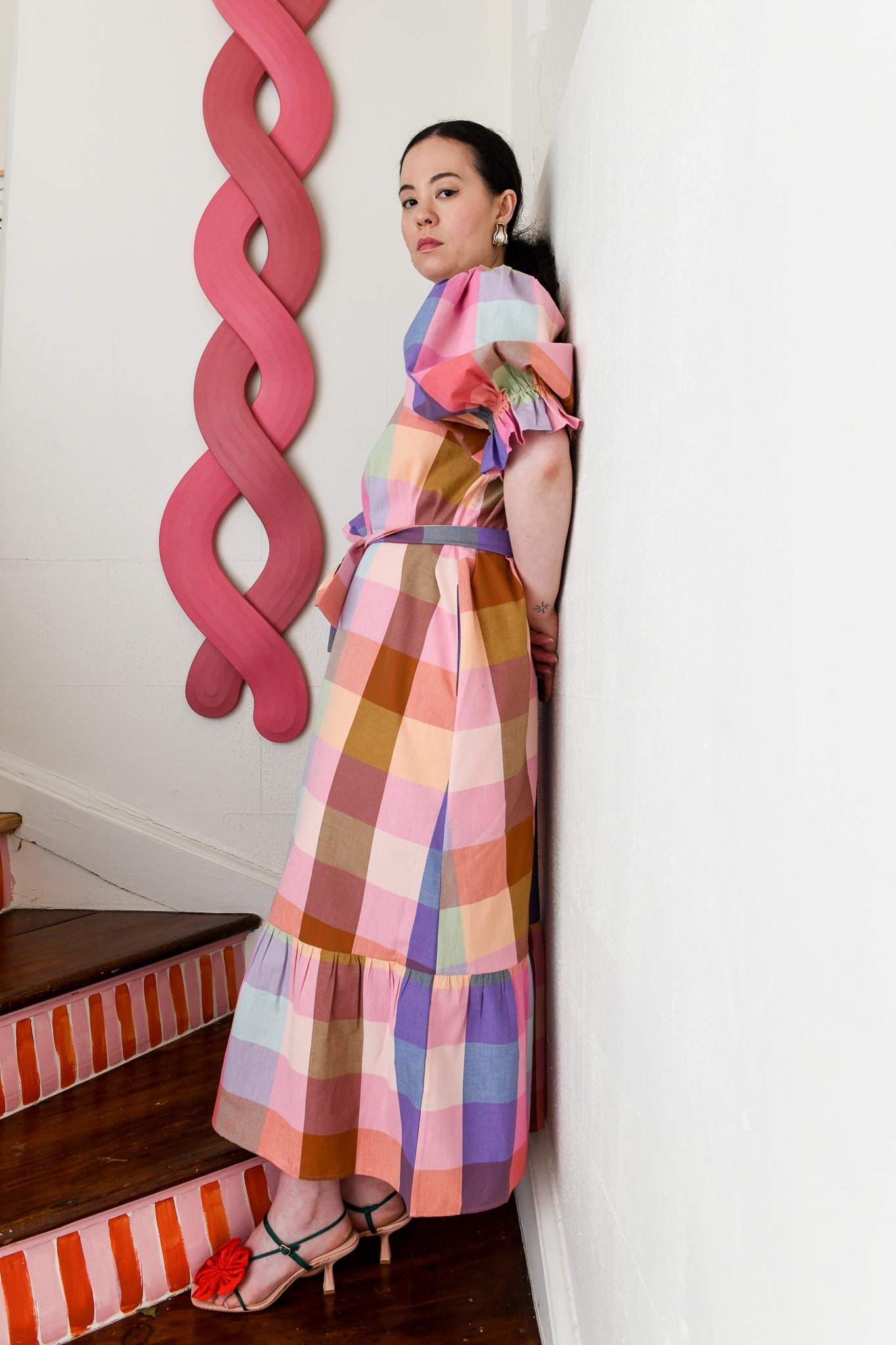 Nikki Chasin x The House That Lars Built Zoom Dress in Midsommar Plaid