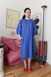 Nikki Chasin x The House That Lars Built Ballad Dress in Cobalt Karin Floral