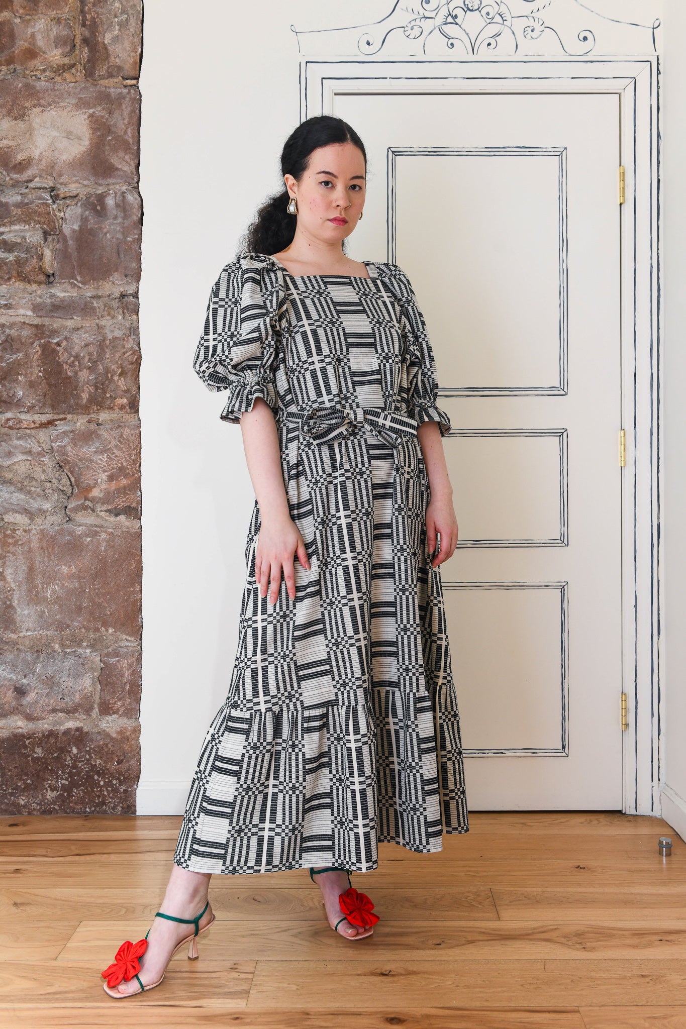 Nikki Chasin x The House That Lars Built Zoom Dress in Licorice Astrid Weave