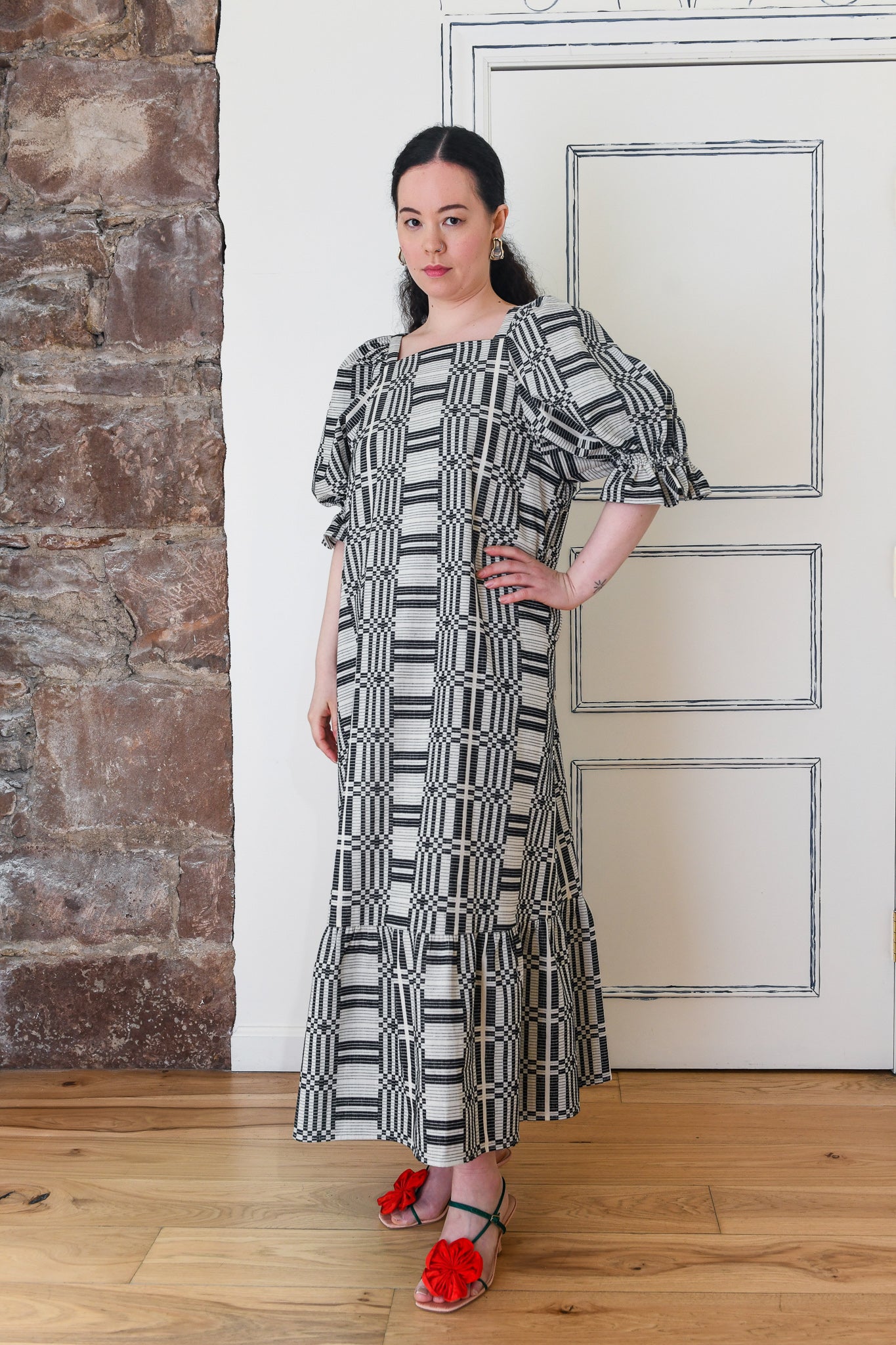 Nikki Chasin x The House That Lars Built Zoom Dress in Licorice Astrid Weave