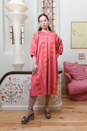 Nikki Chasin x The House That Lars Built Ballad Dress in Red/Pink Astrid Weave