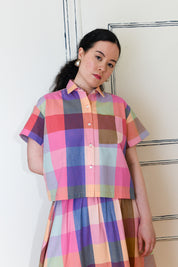 Nikki Chasin x The House That Lars Built Corso Button Down in Midsommar Plaid