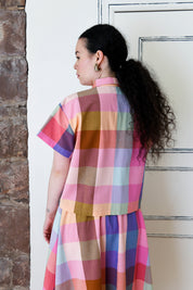 Nikki Chasin x The House That Lars Built Corso Button Down in Midsommar Plaid