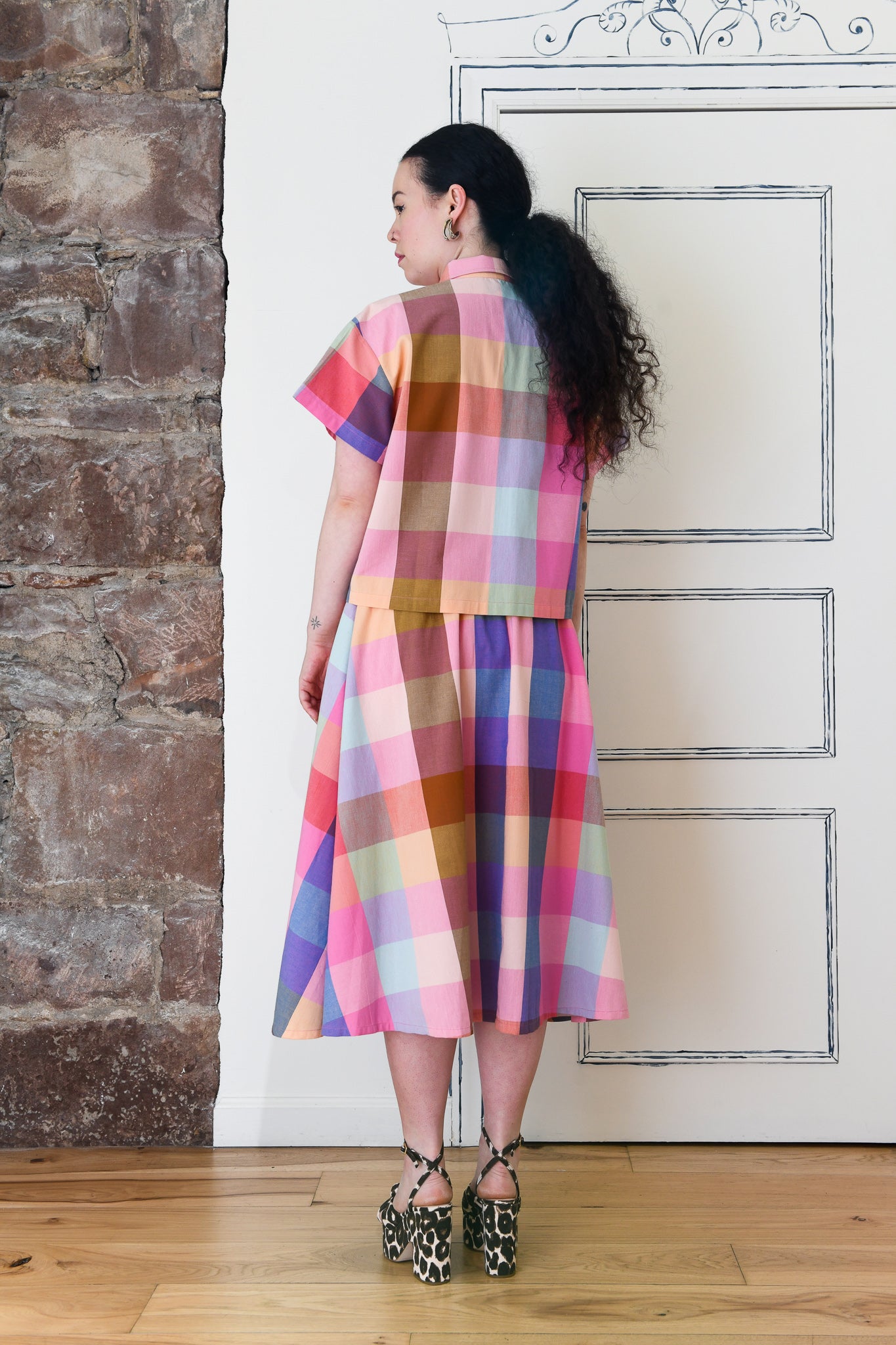 Nikki Chasin x The House That Lars Built Play Skirt in Midsommar Plaid