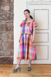 Nikki Chasin x The House That Lars Built Play Skirt in Midsommar Plaid