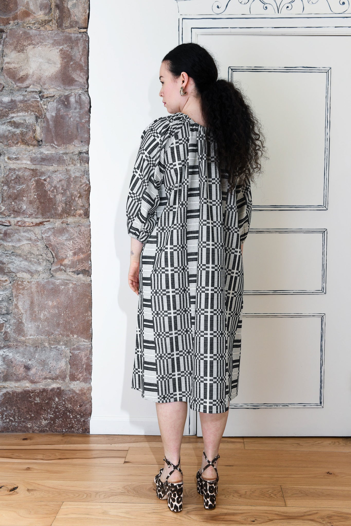 Nikki Chasin x The House That Lars Built Ballad Dress in Licorice Astrid Weave