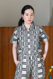 Nikki Chasin x The House That Lars Built Dylan Shirt in Licorice Astrid Weave