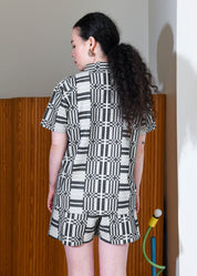 Nikki Chasin x The House That Lars Built Camper Short in Licorice Astrid Weave