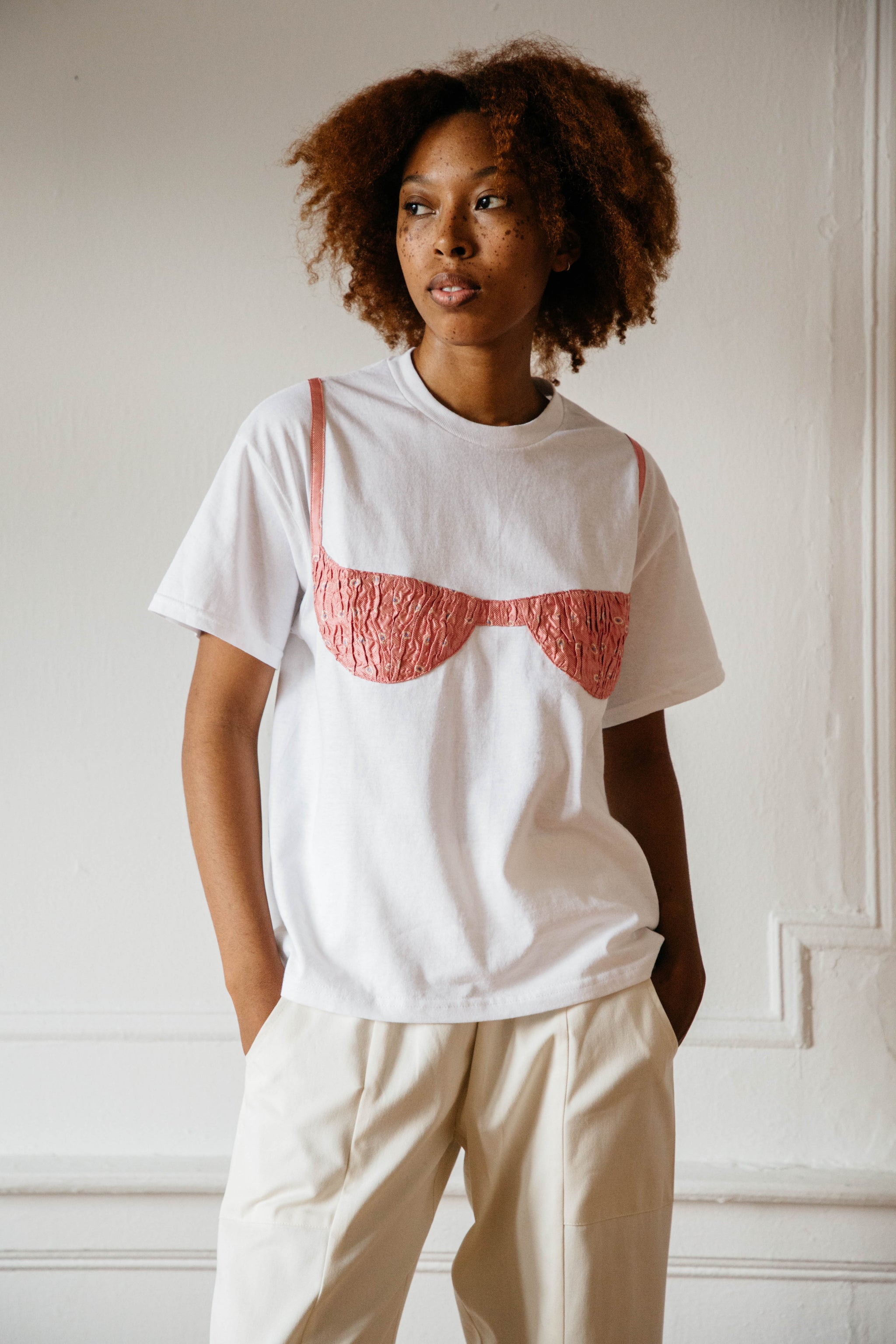 Florida Woman Appliqué T - White/ Pink Paisley – Nikki Chasin