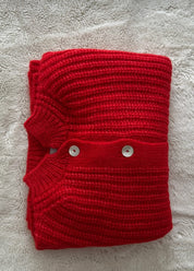 Sybil Ribbed Cardigan - Habanero