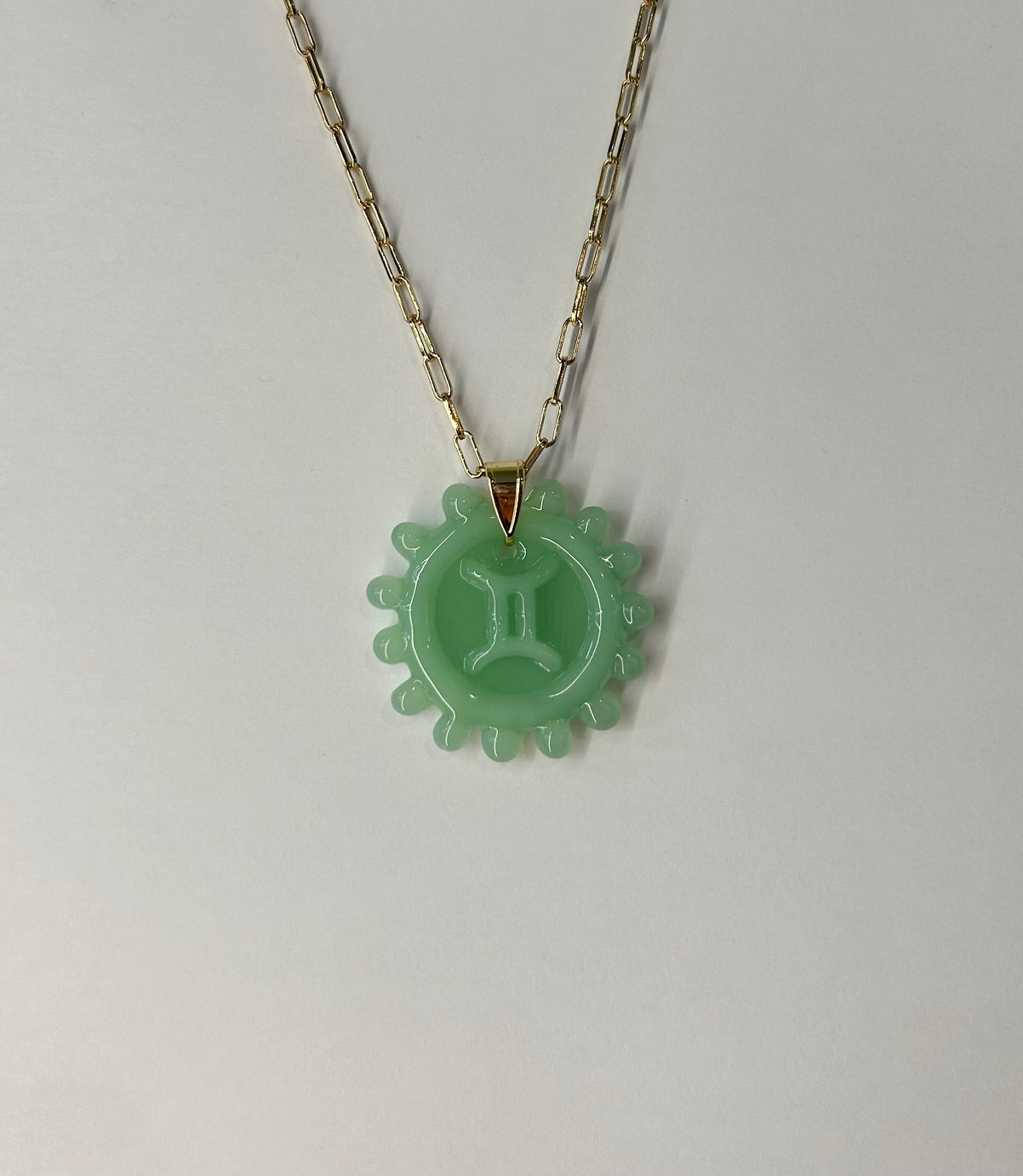 Zodiac Pendant Necklace - Seafoam