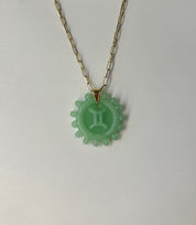Zodiac Pendant Necklace - Seafoam