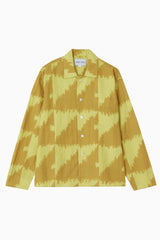 Homer Buttondown Cotton/Linen - Houndstooth Yellow Multi