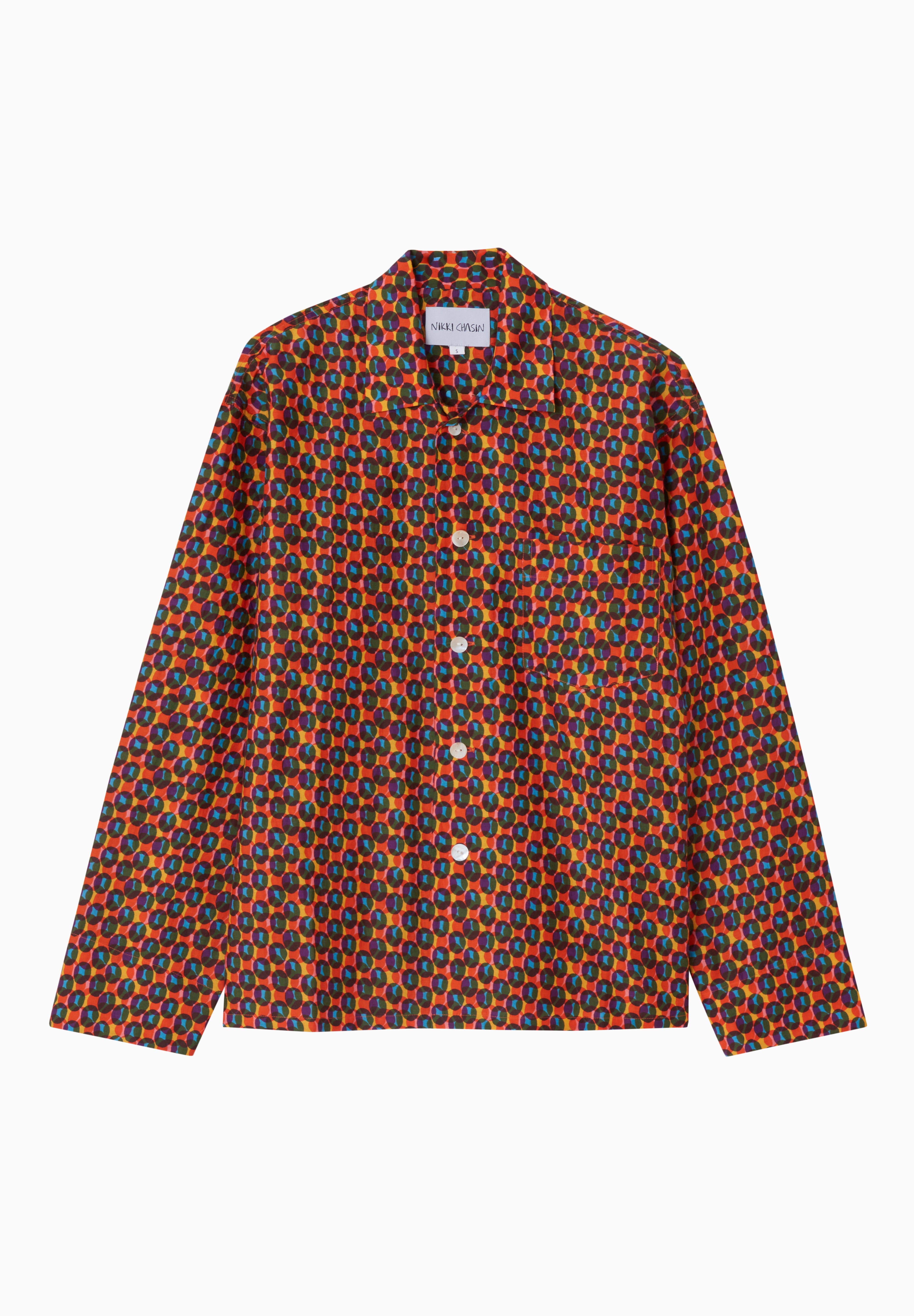 Homer Buttondown Cotton/Silk - Kaleidoscope Rainbow