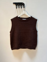 Sabine Alpaca Sweater Vest- Chocolate